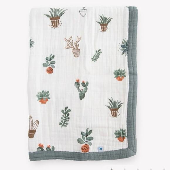 Little Unicorn Cotton Muslin Quilt in the Prickle Pots Design Cactus Western - Picture 8 of 8